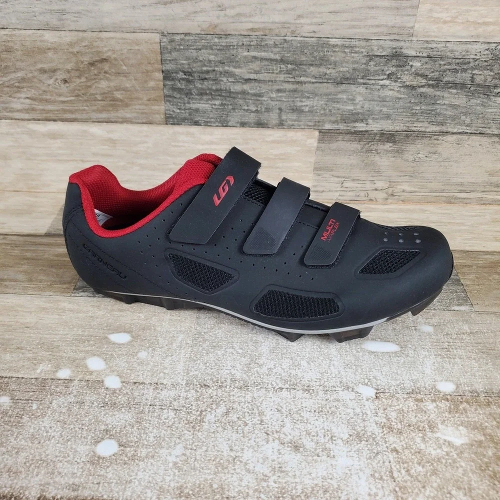Garneau Multi‎ Air Flex II Cycling Shoes Sz 11.5 EU 46 Black Red